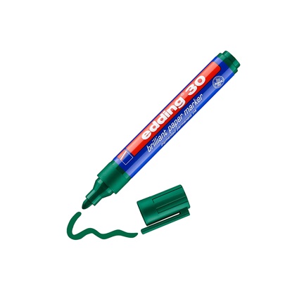 Edding 30 Brilliant Paper Marker Green (4-30004) (EDD4-30004)-EDD4-30004