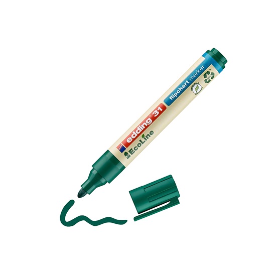 Edding 31 EcoLine Flipchart Marker Green (4-31004) (EDD4-31004)-EDD4-31004