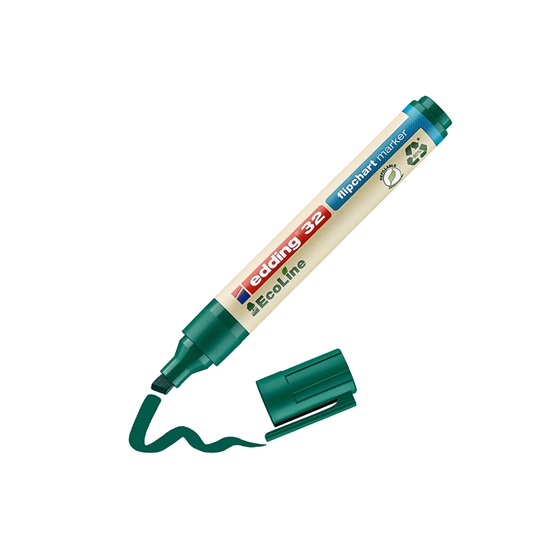 Edding 32 EcoLine Flipchart Marker Green (4-32004) (EDD4-32004)-EDD4-32004