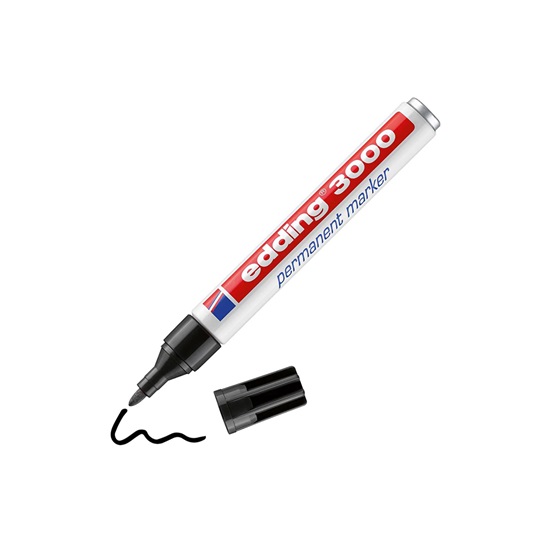 Edding 3000 Permanent Marker Black (4-3000001) (EDD4-3000001)-EDD4-3000001