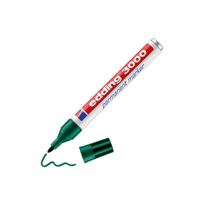 Edding 3000 Permanent Marker Green (4-3000004) (EDD4-3000004)-EDD4-3000004