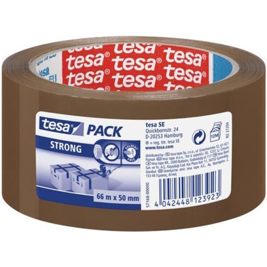 Tesa Ταινία Συσκευασίας 57168 Καφέ Αθόρυβη 50mm x 66m (TESA57168)-TESA57168
