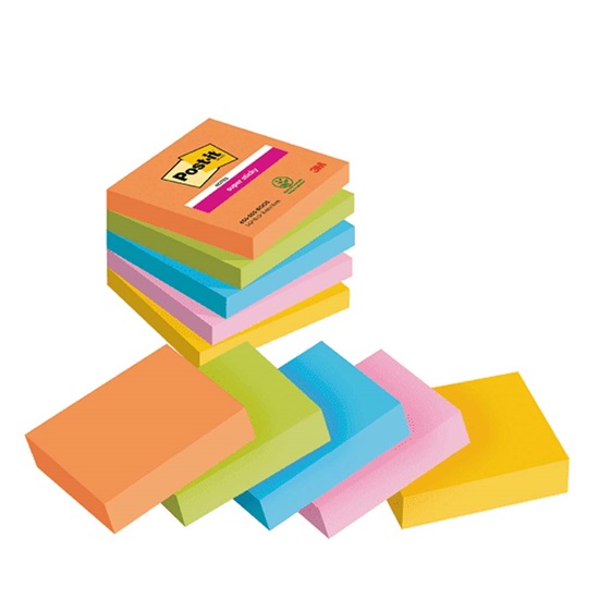 Αυτοκόλλητα Χαρτάκια 3M Post-it 654 5SS Boost Colour 76 x 76 mm (90 Φύλλα,5άδα) (654-5SS-BOOS) (MMM654-5SS-BOOS)-MMM654-5SS-BOOS