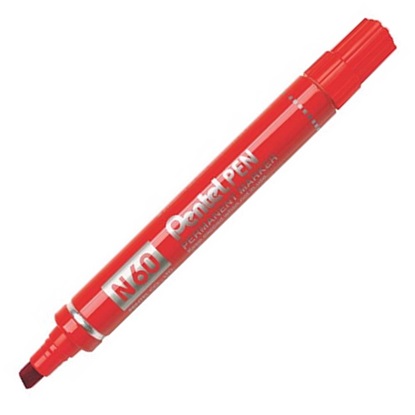 PENTEL N60 CHISEL POINT RED-PENN60BE