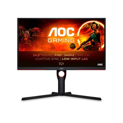 AOC 25G3ZM/BK FHD Ergonomic Gaming Monitor 25" 240Hz (25G3ZM/BK) (AOC25G3ZM)-AOC25G3ZM