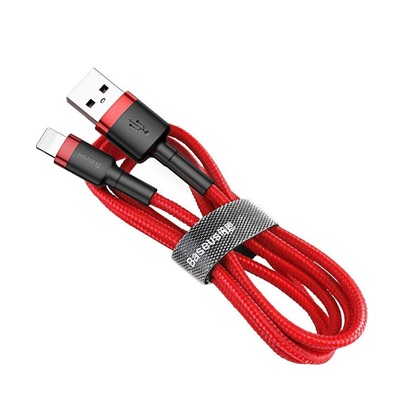 Baseus Cafule Braided USB to Lightning Cable Κόκκινο 0.5m (CALKLF-A09) (BASCALKLFA09)-BASCALKLFA09