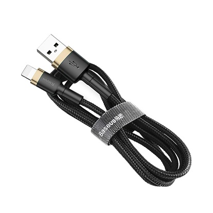 Baseus Cafule Braided USB to Lightning Cable Χρυσό 1m (CALKLF-BV1) (BASCALKLFBV1)-BASCALKLFBV1