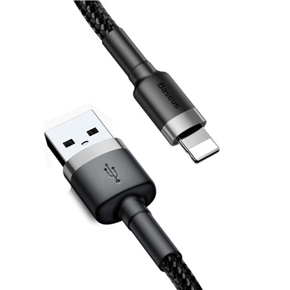 Baseus Cafule Braided USB to Lightning Cable Μαύρο 3m (CALKLF-RG1) (BASCALKLFRG1)-BASCALKLFRG1