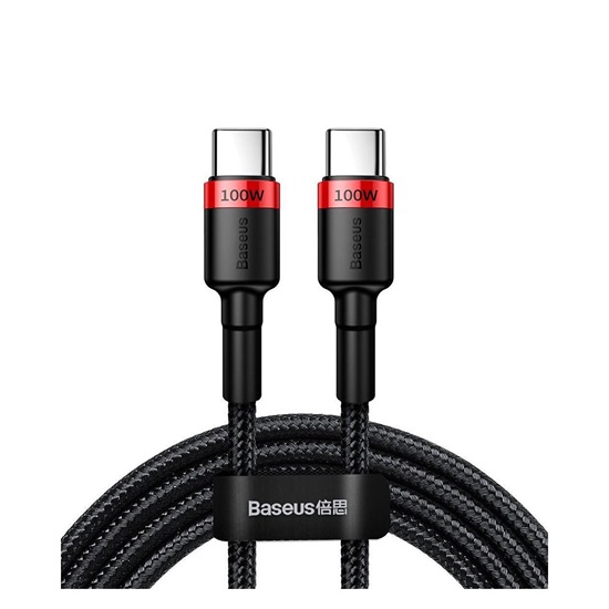 Baseus Cafule Braided USB 2.0 Cable USB-C male - USB-C male Κόκκινο 2m (CATKLF-AL91) (BASCATKLFAL91)-BASCATKLFAL91