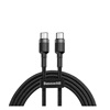 Baseus Cafule Braided USB 2.0 Cable USB-C male - USB-C male Γκρι 1m (CATKLF-GG1) (BASCATKLFGG1)-BASCATKLFGG1