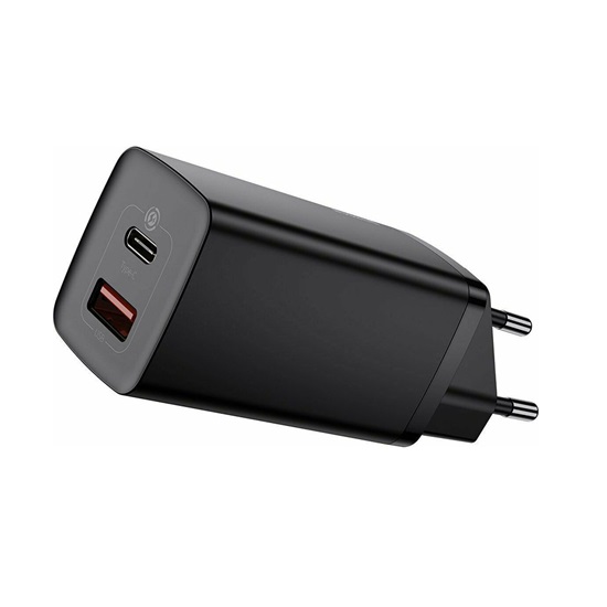 Baseus Φορτιστής Χωρίς Καλώδιο με Θύρα USB-A και Θύρα USB-C Quick Charge 3.0 Μαύρος (CCGAN2L-B01) (BASCCGAN2L-B01)-BASCCGAN2LB01