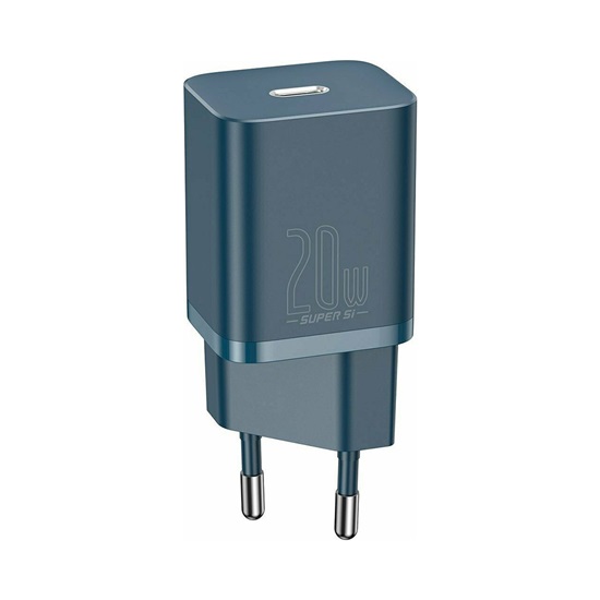 Baseus Φορτιστής Χωρίς Καλώδιο με Θύρα USB-C 20W Power Delivery Μπλε (Super Si) (CCSUP-B03) (BASCCSUPB03)-BASCCSUPB03