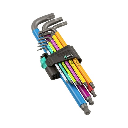 Wera 950 SPKL/9 SM N Multicolor Hex-Plus Hex Key Set High Torque (5073593001) (WER5073593001)-WER5073593001