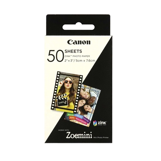 CANON Zink Photo paper 2x3inch (50 sheets) (3215C002AB) (CANZINK50)-CANZINK50