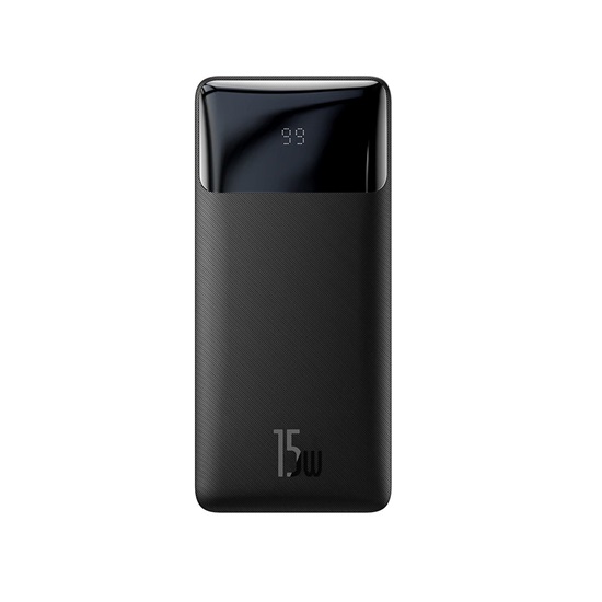 Baseus Bipow Digital Display Power Bank 20000mAh 15W με 3 Θύρες USB-A και Θύρα USB-C Μαύρο (PPBD050101) (BASPPBD050101)-BASPPBD050101