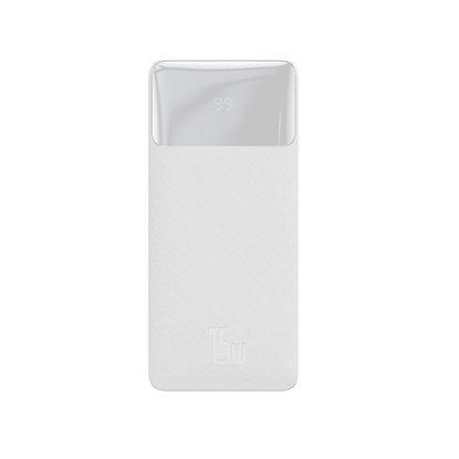 Baseus Bipow Overseas Edition Power Bank 20000mAh 15W με 2 Θύρες USB-A και Θύρα USB-C Λευκό (PPBD050102) (BASPPBD050102)-BASPPBD050102