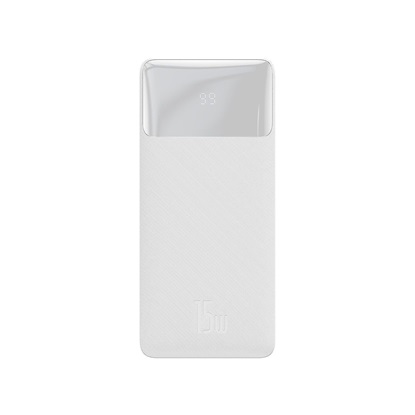 Baseus Bipow Overseas Edition Power Bank 30000mAh 15W με 2 Θύρες USB-A και Θύρα USB-C Λευκό (PPBD050202) (BASPPBD050202)-BASPPBD050202