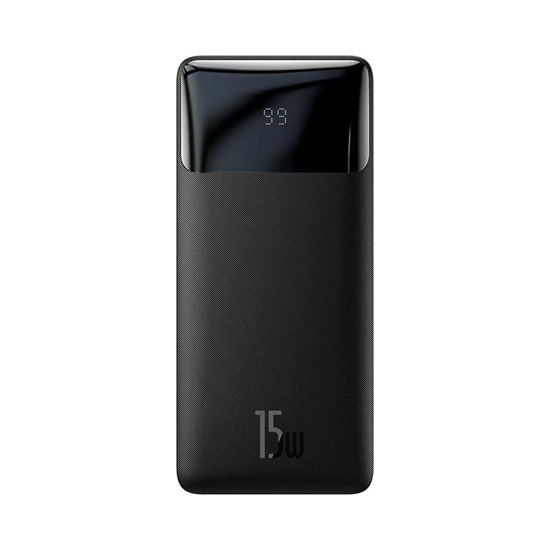 Baseus Bipow Digital Display Power Bank 10000mAh 15W με 3 Θύρες USB-A και Θύρα USB-C Μαύρο (PPDML-I01) (BASPPDMLI01)-BASPPDMLI01