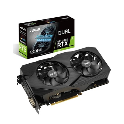 VGA Asus GeForce® RTX 2060 6GB Dual OC EVO (90YV0CH2-M0NA00) (ASU90YV0CH2-M0NA00)-ASU90YV0CH2-M0NA00