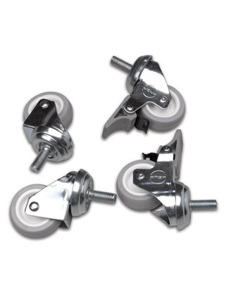 Tescom Wall Mounting caster set (4 pcs), M10 Single Point Fixing (100kg/caster) (ACR.0091) (TSACR0091)-TSACR0091