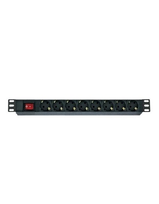 Lande Πολύπριζο 8 Θέσεων Με διακόπτη 1U Rack Mounted (ACR.0173) (TSACR0173)-TSACR0173