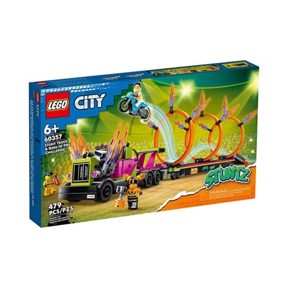 Lego City Stunt Truck & Ring of Fire Challenge για 6+ ετών (60357) (LGO60357)-LGO60357