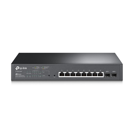 TP-Link JetStream 10-Port Gigabit Smart Switch with 8-Port PoE+ (TL-SG2210MP) (TPTL-SG2210MP)-TPTL-SG2210MP