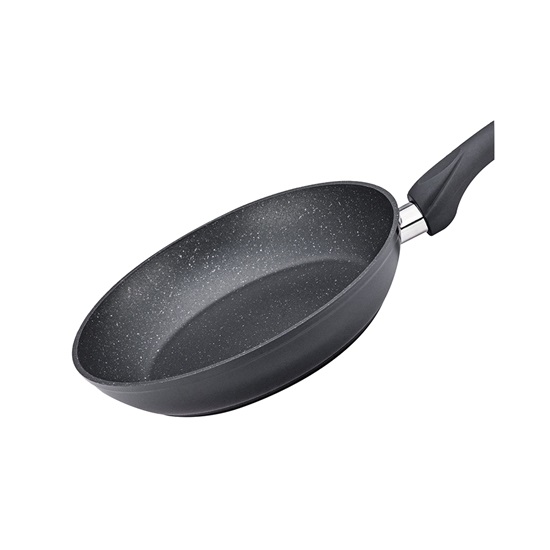 Herzberg Pans Set of Aluminum with Stone Coating Μαύρα 3pcs (FP3BLK) (HEZFP3BLK)-HEZFP3BLK