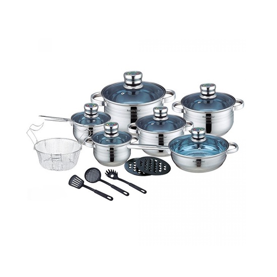 Royalty Line Cookware Set of Stainless Steel Silver 18pcs-ROY1801B