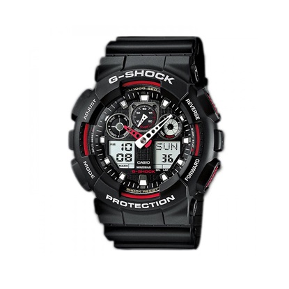 Casio G-Shock Analog/Digital Battery Watch with Rubber Strap Black (GA-100-1A4ER) (CASGA1001A4ER)-CASGA1001A4ER