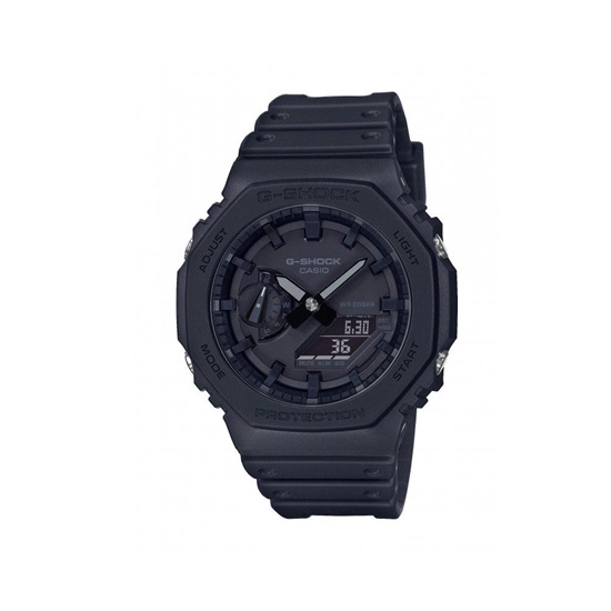 Casio G-Shock Analog/Digital Battery Chronograph Watch with Rubber Strap Black (GA-2100-1A1ER) (CASGA21001A1ER)-CASGA21001A1ER