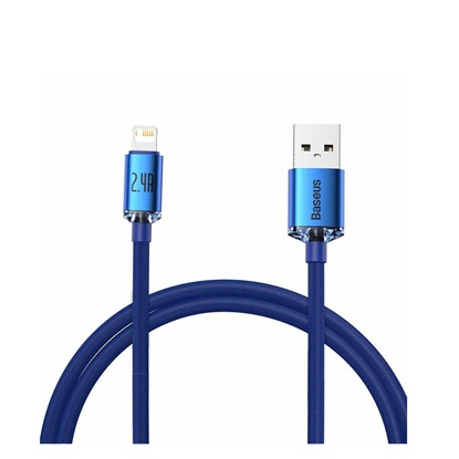 Baseus Crystal Shine Braided USB to Lightning Cable Μπλε 1.2m (CAJY000003) (BASCAJY000003)-BASCAJY000003