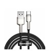 Baseus Cafule Braided USB 2.0 Cable USB-C male - USB-A male Μαύρο 2m (CAKF000201) (BASCAKF000201)-BASCAKF000201