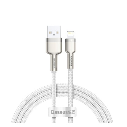 Baseus Braided USB to Lightning Cable Λευκό 1m (CALJK-A02) (BACALJKA02)-BASCALJKA02