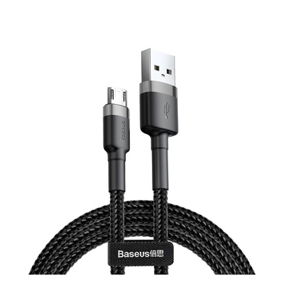 Baseus Cafule Braided USB 2.0 to micro USB Cable Γκρι 0.5m (CAMKLF-AG1) (BASCAMKLFAG1)-BASCAMKLFAG1