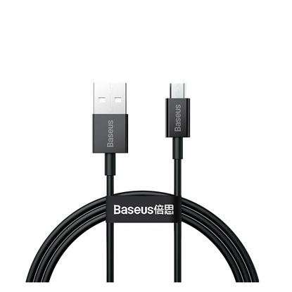 Baseus Superior Series Regular USB 2.0 to micro USB Cable Μαύρο 1m (CAMYS-01) (BASCAMYS01)-BASCAMYS01