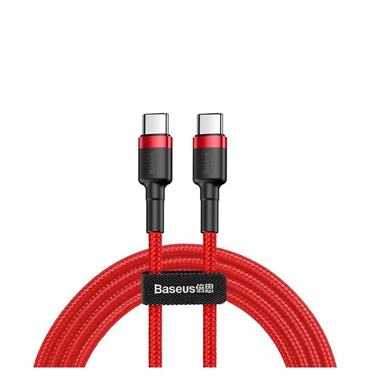 Baseus Cafule Braided USB 2.0 Cable USB-C male - USB-C male Κόκκινο 2m (CATKLF-H09) (BASCATKLFH09)-BASCATKLFH09