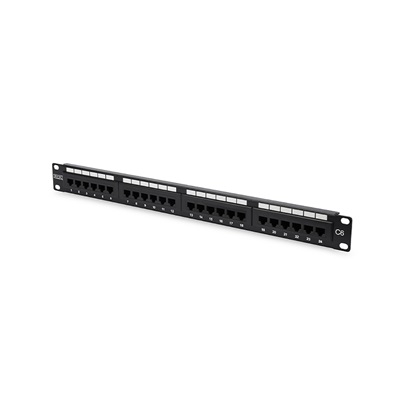 Tescom Patch Panel CAT 6 RJ45 unshielded 24-port BL (DIG.0017) (TSDIG0017)-TSDIG0017