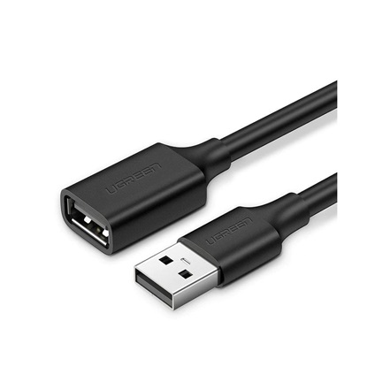 Ugreen USB 2.0 Cable USB-A male - USB-A female Μαύρο 1.5m (10315) (UGR10315)-UGR10315