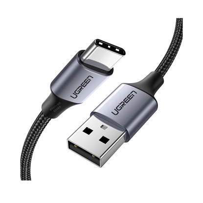 Ugreen Braided USB 2.0 Cable USB-C male - USB-A male Μαύρο 1.5m (60127) (UGR60127)-UGR60127