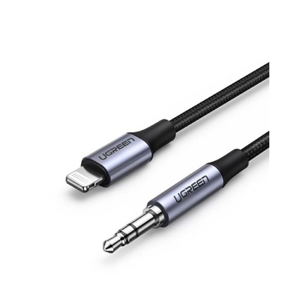 Ugreen Braided 3.5mm to Lightning Cable Μαύρο 1m (70509) (UGR70509)-UGR70509