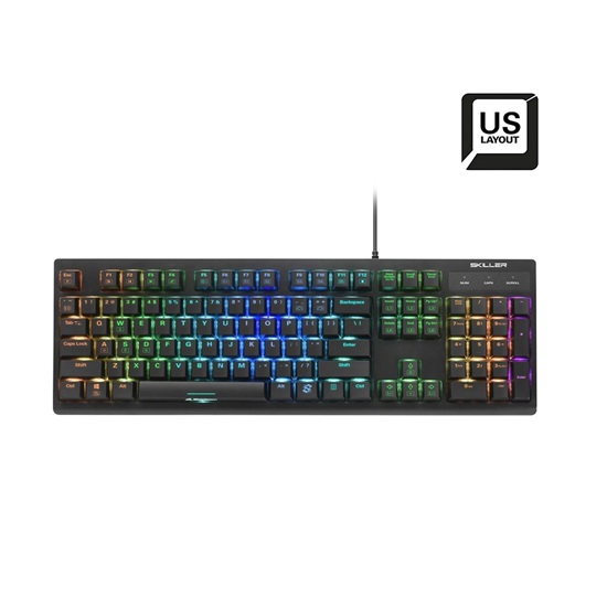 Sharkoon Skiller SGK30 Gaming Mechanical Keyboard Custom Red Switch RGB English US (27132633) (SHR27132633)-SHR27132633