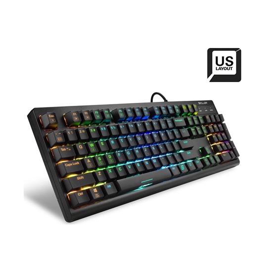 Sharkoon Skiller SGK30 Gaming Mechanical Keyboard Custom Blue Switch RGB English US (27601043) (SHR27601043)-SHR27601043