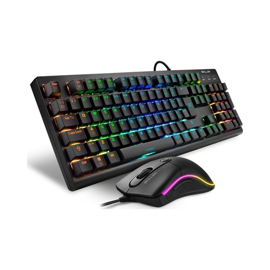 Sharkoon Skiller SGB30 Gaming Set Mechanical Keyboard Huano Red Switch RGB English US (32281429) (SHR32281429)-SHR32281429