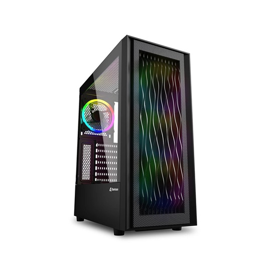Sharkoon RGB Wave Gaming Full Tower PC Case Black (39838340) (SHR39838340)-SHR39838340