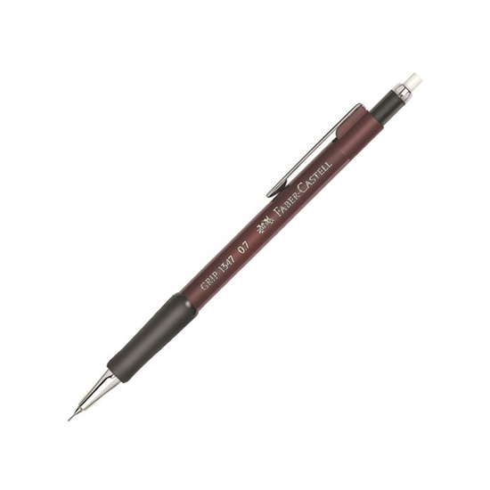 Faber-Castell Μηχανικό Μολύβι 0.7mm με Γόμα - Βαθύ Κόκκινο (134721) (FAB134721)-FAB134721