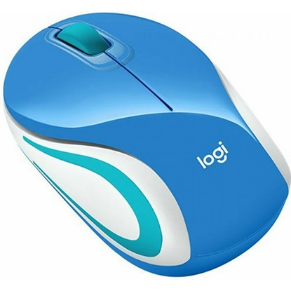 Logitech M187 Mini Optical Mouse (Blue, Wireless) (LOGM187BLUE)-LOGM187BLUE