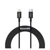 Baseus Superior USB-C to Lightning Cable 20W Μαύρο 2m (CATLYS-C01) (BASCATLYSC01)-BASCATLYSC01