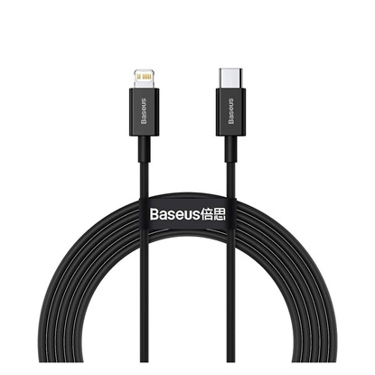 Baseus Superior USB-C to Lightning Cable 20W Μαύρο 2m (CATLYS-C01) (BASCATLYSC01)-BASCATLYSC01