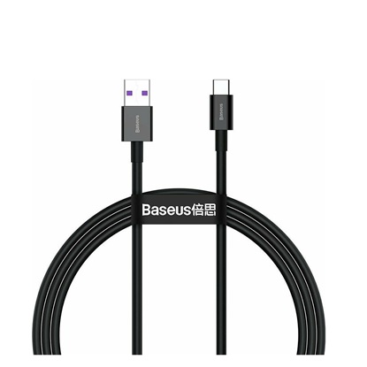 Baseus Superior USB 2.0 Cable USB-C male - USB-A male Μαύρο 1m (CATYS-01) (BASCATYS01)-BASCATYS01